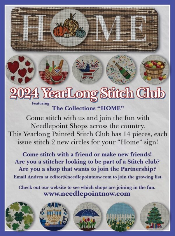 2024 Year Long Stitch Club Deposit on Canvases Stitches From The Heart