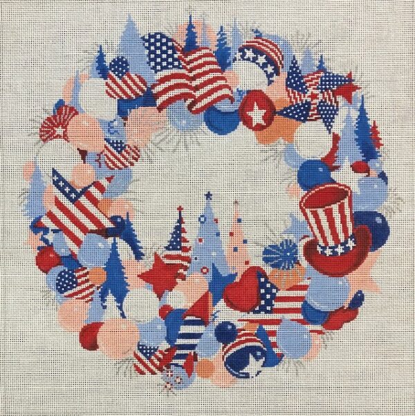 A Stitch in Time 4th of July Wreath ASIT394-18