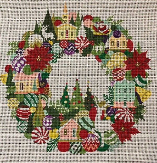 A Stitch in Time Christmas Wreath ASIT390-18