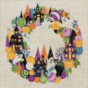 A Stitch in Time Halloween Wreath ASIT393-18