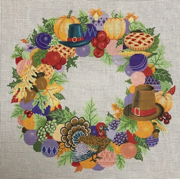 A Stitch in Time Thanksgiving Wreath ASIT395-18