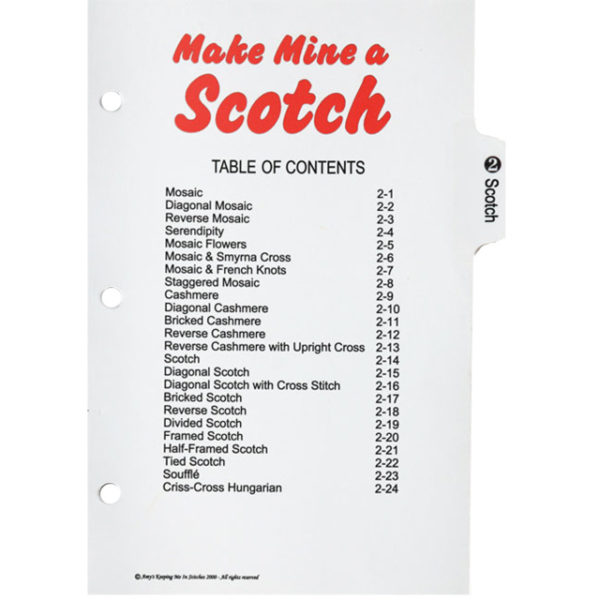 Amy's Stitch Cookbook Chapter #2 Scotch