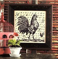 Birds of a Feather Toile Rooster