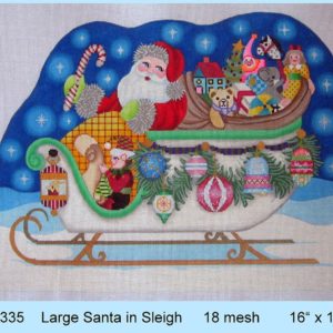 Brenda Stofft Designs Large Santa in Sleigh B-335