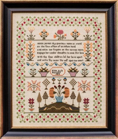 Hands Across the Sea Samplers Eliza Rule 1824 - Stitches From The Heart