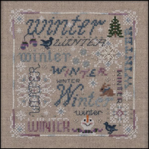 Just Nan Winter Typography with Silk and Embellishements