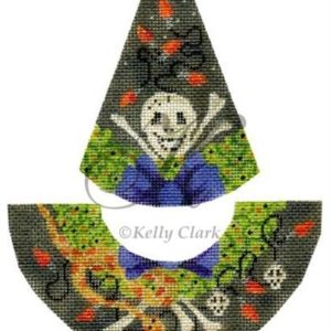 Kelly Clark Needlepoint Corn Snake and Skull Witch Hat KCN 9159