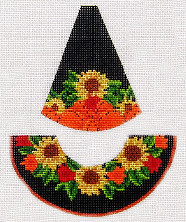 Kelly Clark Needlepoint Sunflower Garden Witch Hat KCN 9157