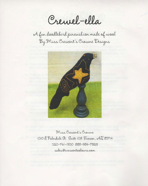 Miss Crescent's Crowne Designs Crewel-ella
