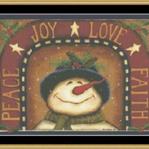 Mystic Stitch Joy, Love, Faith - Snowman