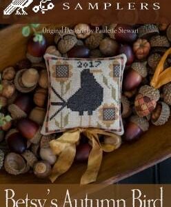 Plum Street Samplers Betsy's Autumn Bird & Acorn