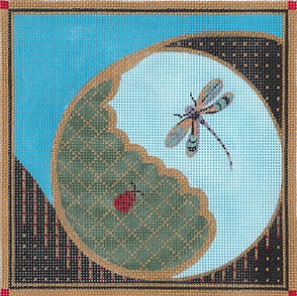 Sharon G Dragonfly and Ladybug with Stitch Guide 6x6-04