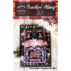 Stitching with the Housewives Truckin' Along July