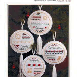 The Victoria Sampler Christmas Virtues & Victorian Red Accessory Pack