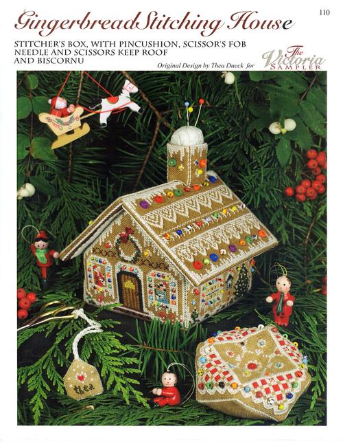 The Victoria Sampler Gingerbread Stitching House & 2 Accessory Packs